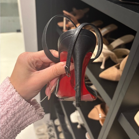 Christian Louboutin Loubigirl Black Ankle Strap Heels - Picture 7 of 12